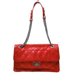 Chanel Crave Reissue Flap Quilted Calfskin Red Calfskin Shoulder Bag Bag
